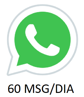 Whatsapp - (Envia 60 msgs e Recebe 120 msgs)/dia